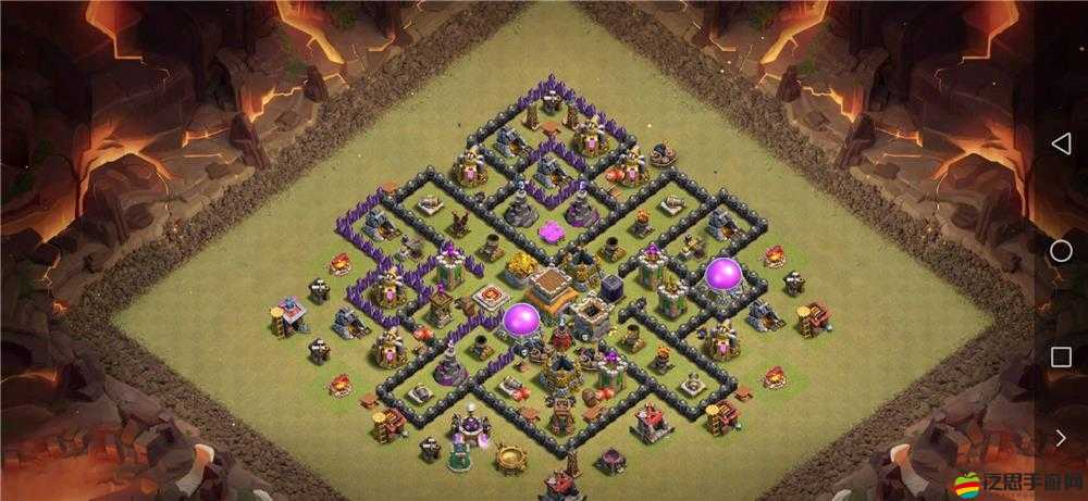 以部落沖突8本后期為背景，推薦最強(qiáng)的引導(dǎo)陣型防守布局：絲不茍守護(hù)你的資源，攻無不克陣型呈現(xiàn)