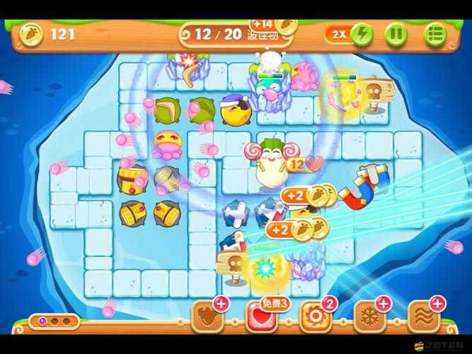 保衛蘿卜2極地冒險第67關完美攻略，金蘿卜+水晶蘿卜雙任務全通關技巧