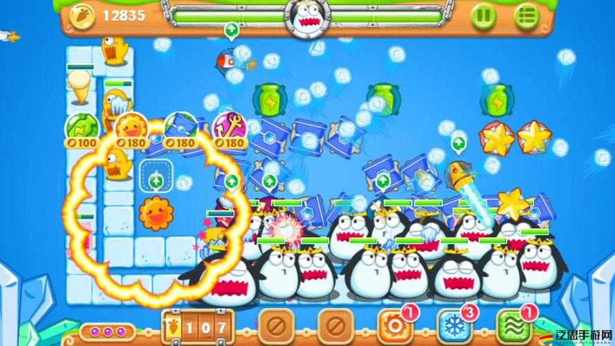 保衛(wèi)蘿卜2極地冒險攻略揭秘，第33關(guān)冰川金蘿卜全解析，解鎖終極冰川之戰(zhàn)秘籍