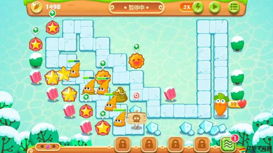 保衛蘿卜2極地冒險攻略，第5關雪地完美通關，金蘿卜獲取技巧詳解