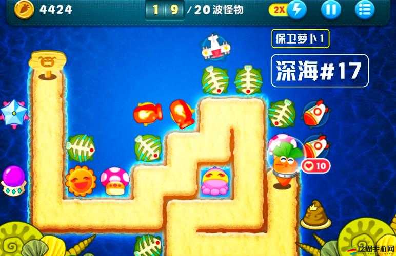 保衛蘿卜2極地冒險攻略，第57關天空金蘿卜獲取詳細圖文解析