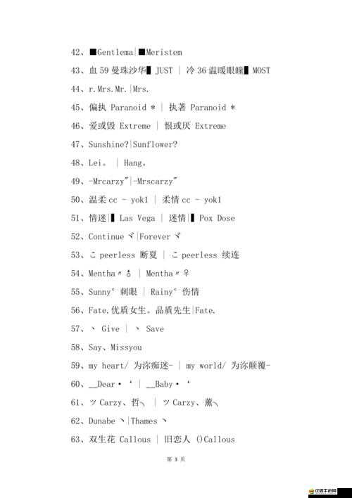 歐美私人情侶網(wǎng)名大全英文情侶網(wǎng)名昵稱大全