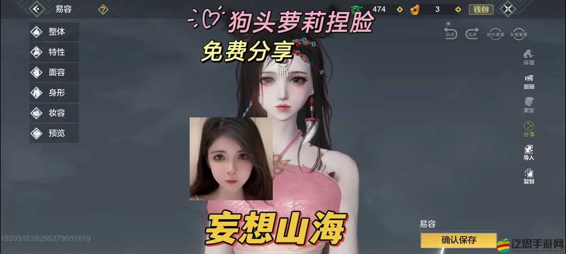 妄想山海游戲全面解析，捏臉數據大全與捏臉代碼深度探索指南