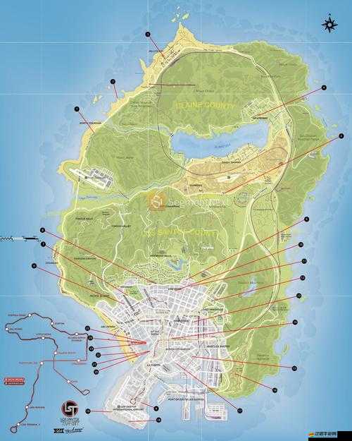 俠盜獵車手5（GTA5）地圖規模詳解，洛圣都高清全景地圖面積及特色探索
