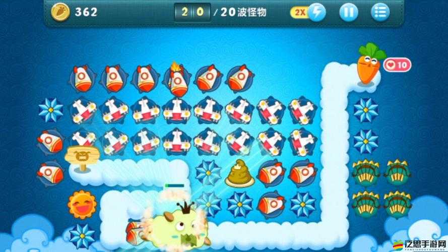 保衛蘿卜1游戲攻略，第三關詳細圖解與通關策略解析